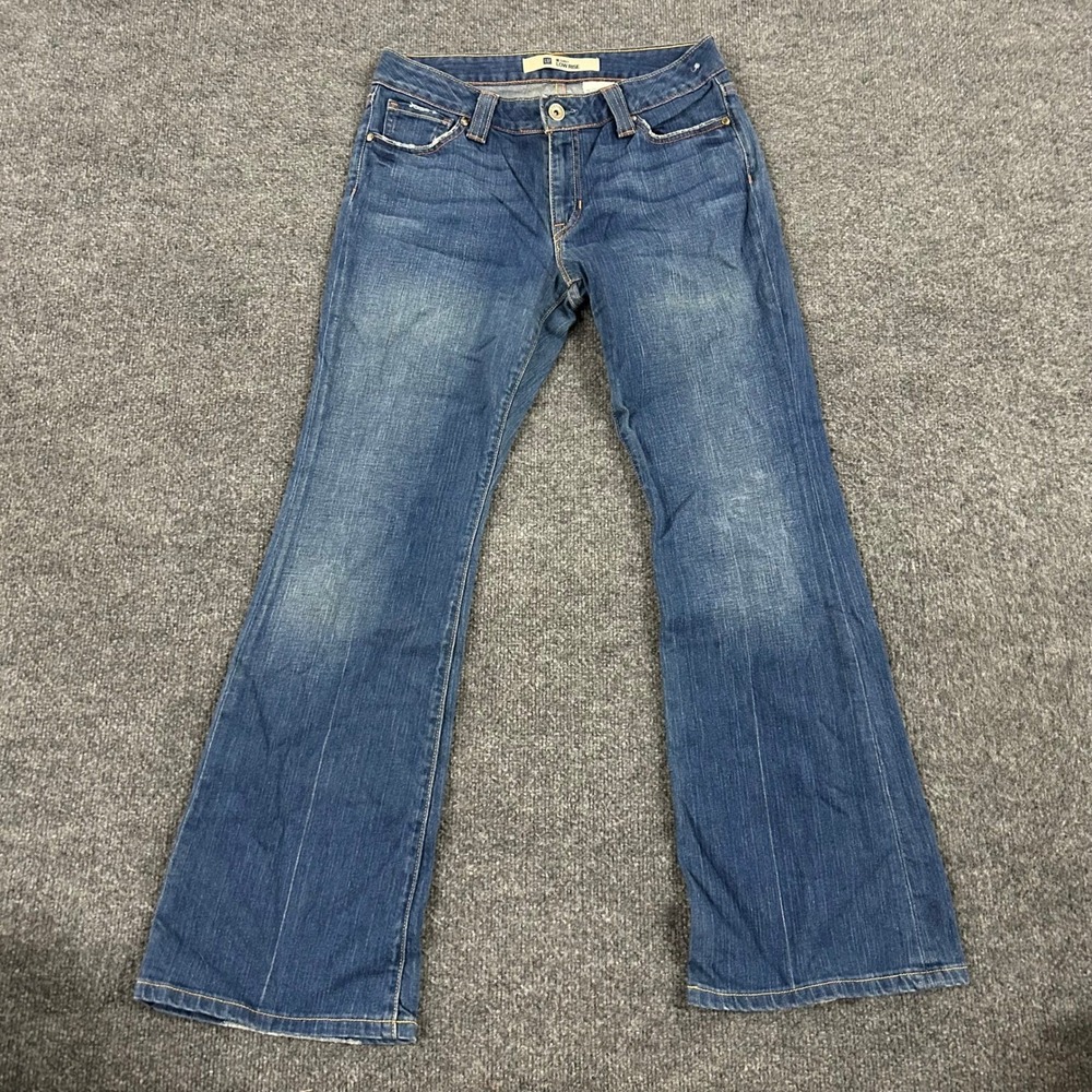 Gap Jeans Womens Size 10 Blue Curvy Low Rise Flare Stretch Denim Ankle 31x29